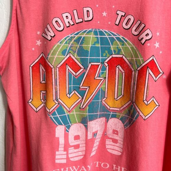 TIME AND TRUE WOMEN'S SLEEVELESS AC/DC GRAPHIC T-SHIRT SMALL BRAND NEW - Picture 5 of 5